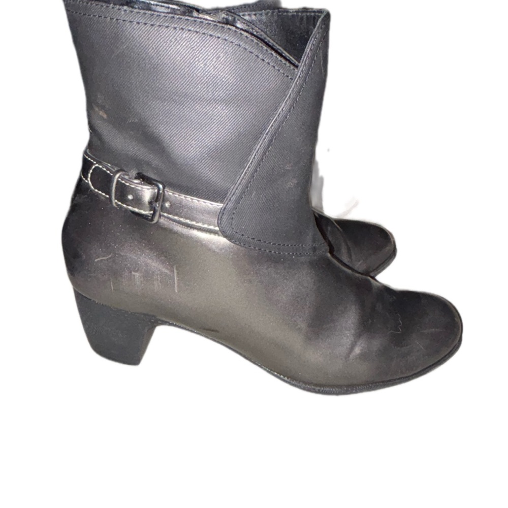 SoftWalk Ankle Boots Matte Black + Metallic Comfort Cushion Support Women’s 8